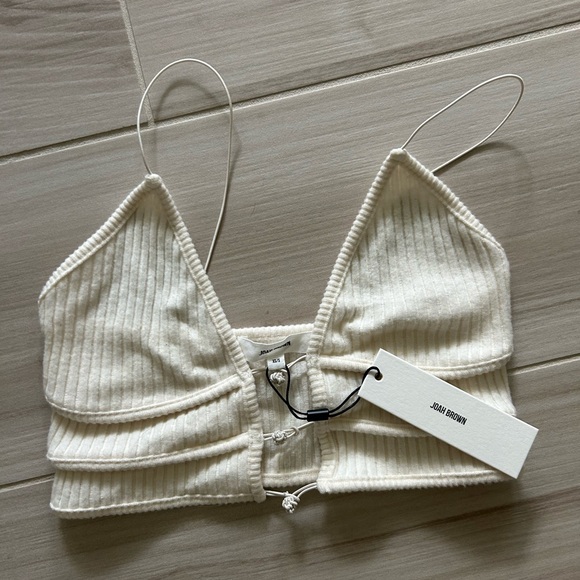 NWT Joah Brown Cropped Triangle Cami XS/S - Picture 3 of 4